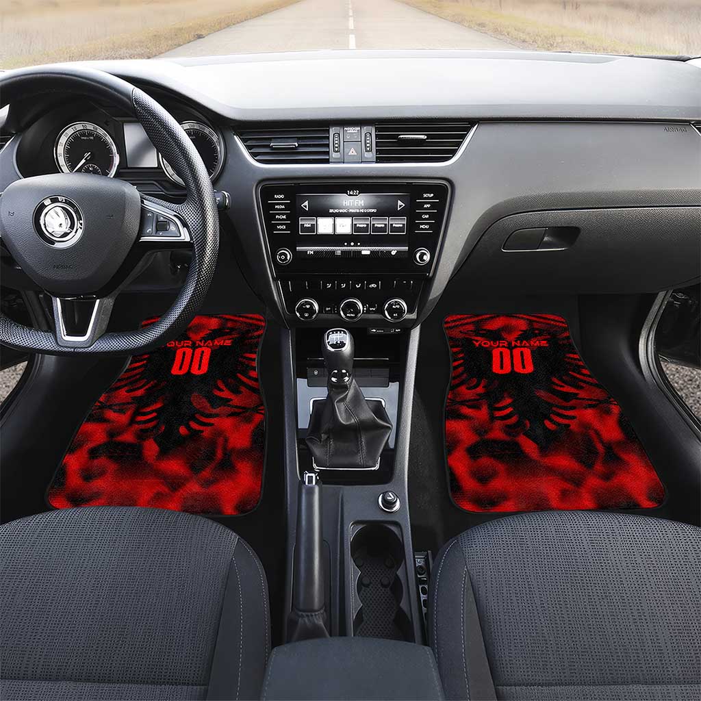 Albania Football 2024 Car Mats Trophy Wing Style - Wonder Print Shop