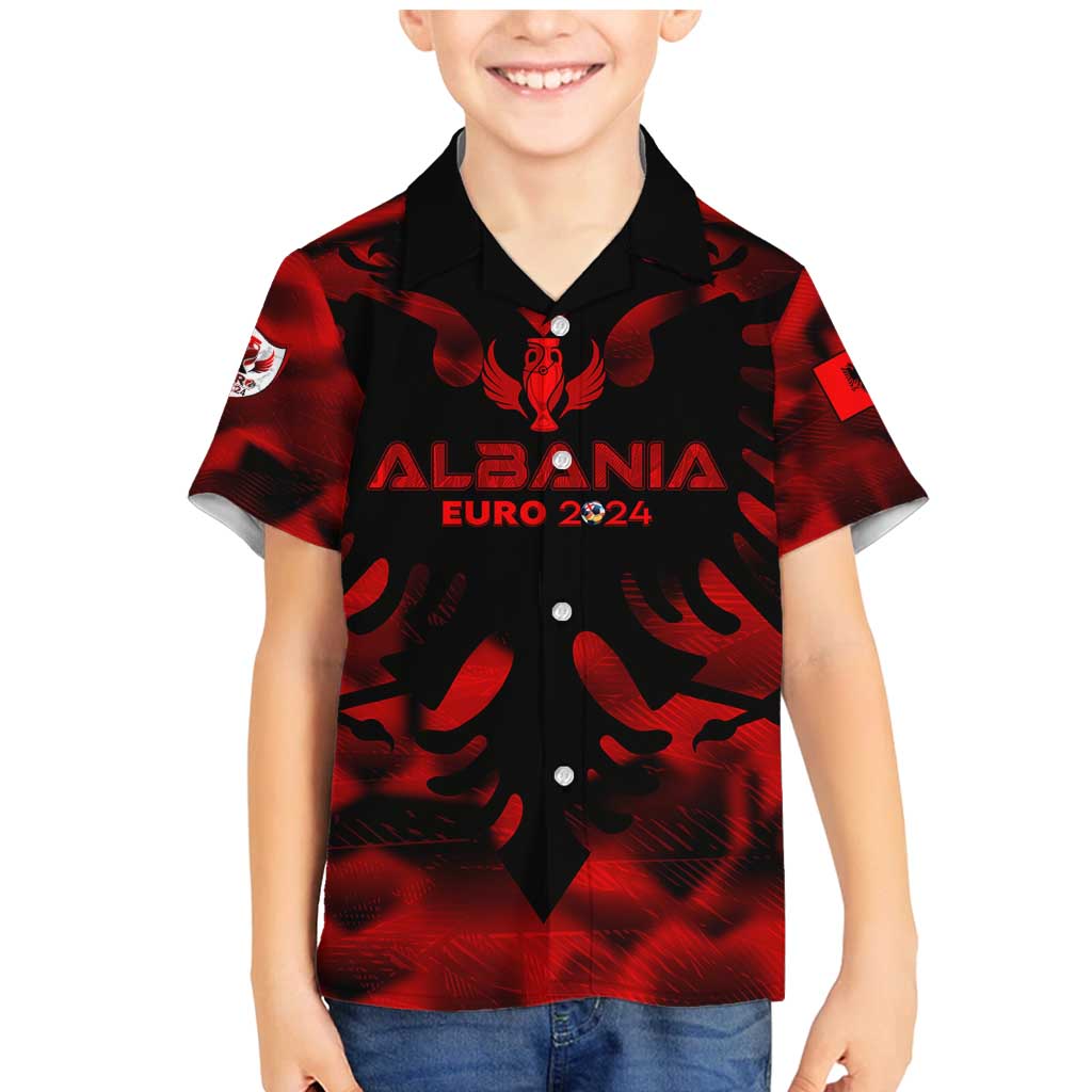 Personalized Albania Football 2024 Family Matching Mermaid Dress and Hawaiian Shirt Trophy Wing Style - Wonder Print Shop