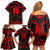 Personalized Albania Football 2024 Family Matching Off Shoulder Short Dress and Hawaiian Shirt Trophy Wing Style - Wonder Print Shop
