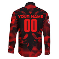 Personalized Albania Football 2024 Family Matching Short Sleeve Bodycon Dress and Hawaiian Shirt Trophy Wing Style - Wonder Print Shop