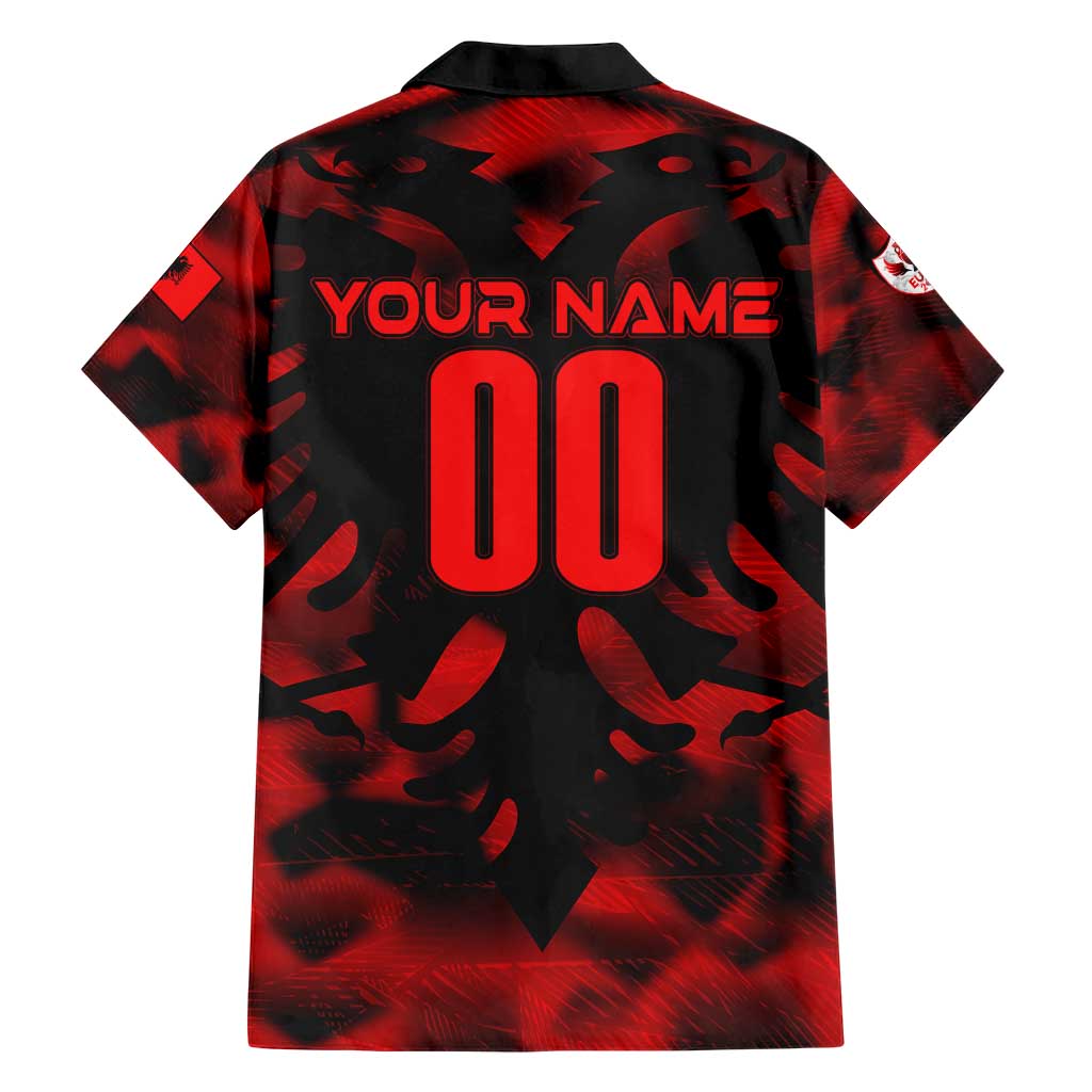 Personalized Albania Football 2024 Hawaiian Shirt Trophy Wing Style - Wonder Print Shop