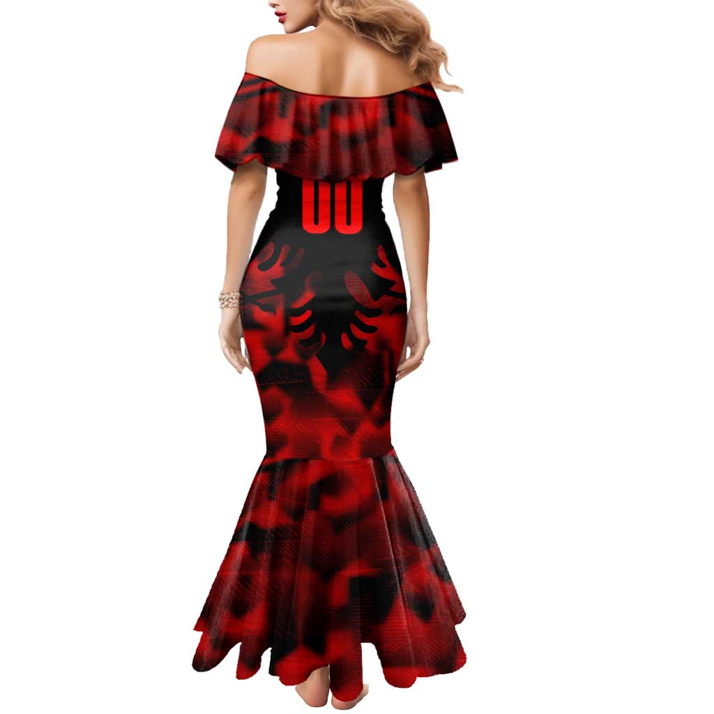 Personalized Albania Football 2024 Mermaid Dress Trophy Wing Style - Wonder Print Shop
