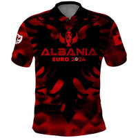 Personalized Albania Football 2024 Polo Shirt Trophy Wing Style - Wonder Print Shop