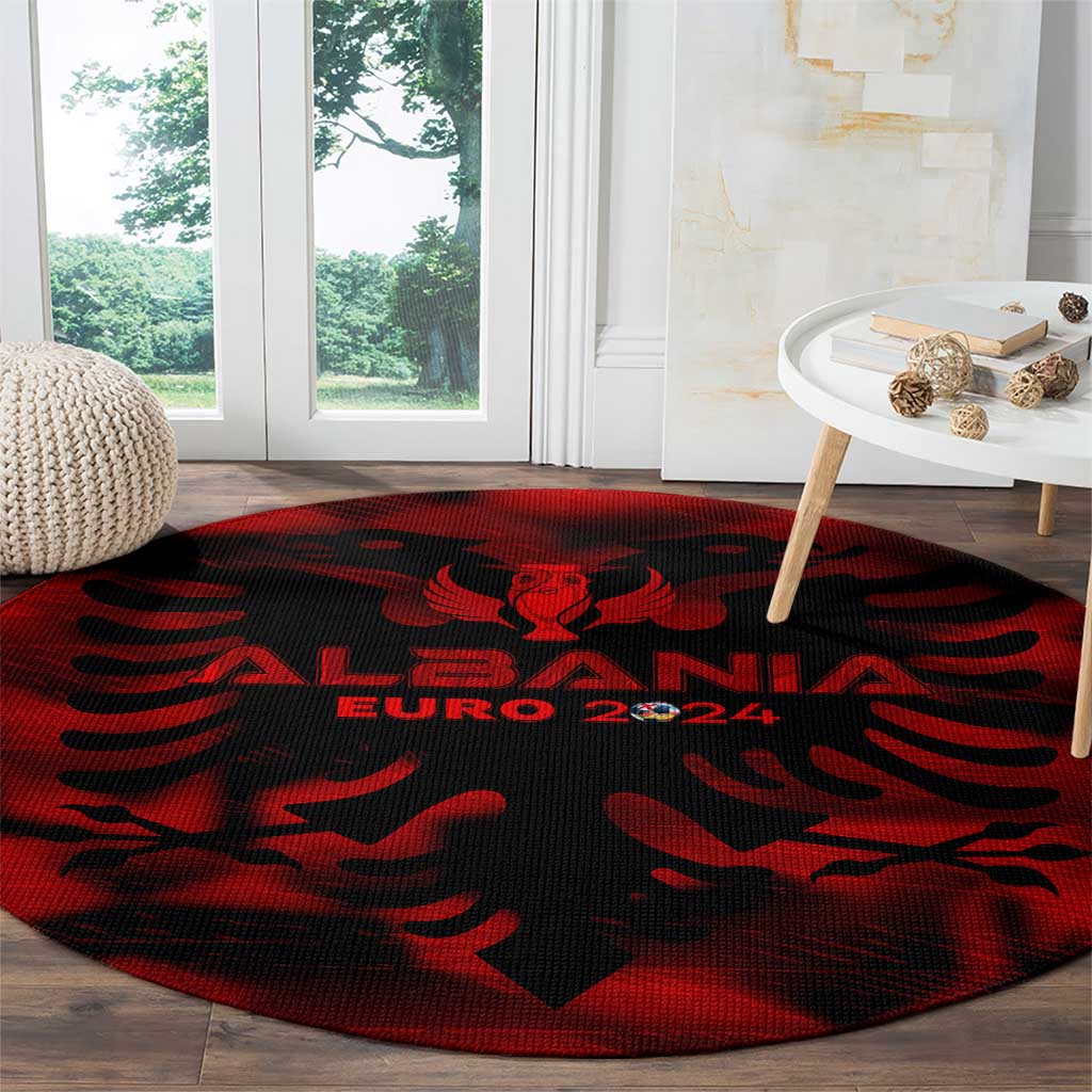 Albania Football 2024 Round Carpet Trophy Wing Style
