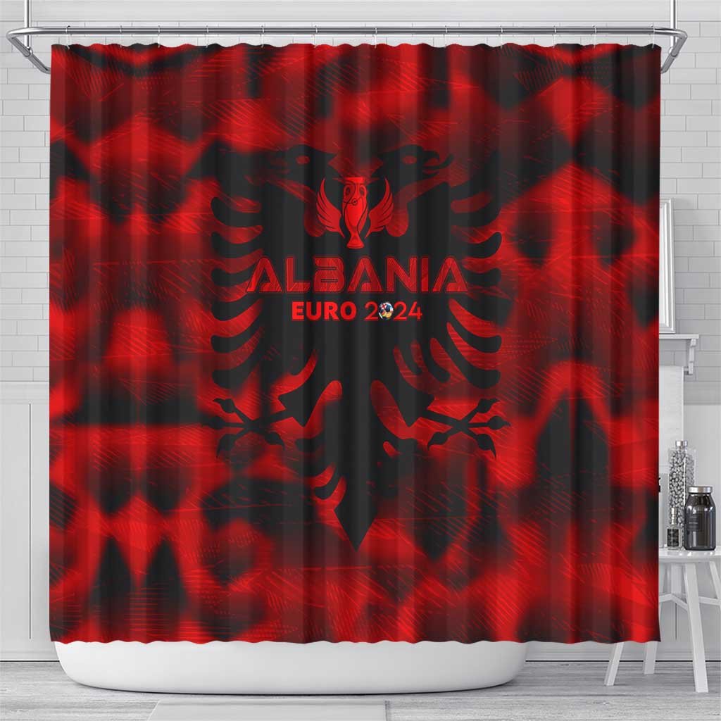Albania Football 2024 Shower Curtain Trophy Wing Style