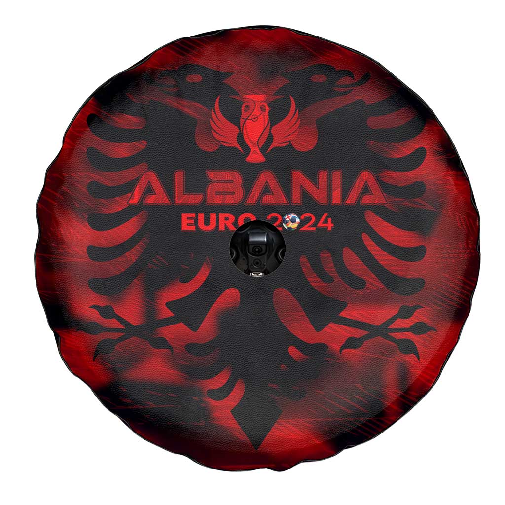 Albania Football 2024 Spare Tire Cover Trophy Wing Style - Wonder Print Shop