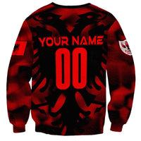 Personalized Albania Football 2024 Sweatshirt Trophy Wing Style - Wonder Print Shop