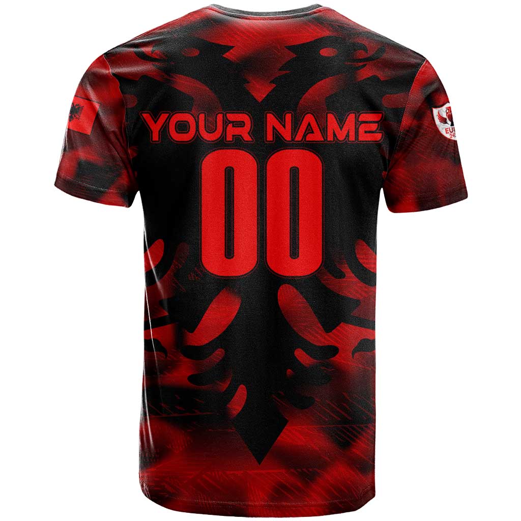 Personalized Albania Football 2024 T Shirt Trophy Wing Style - Wonder Print Shop