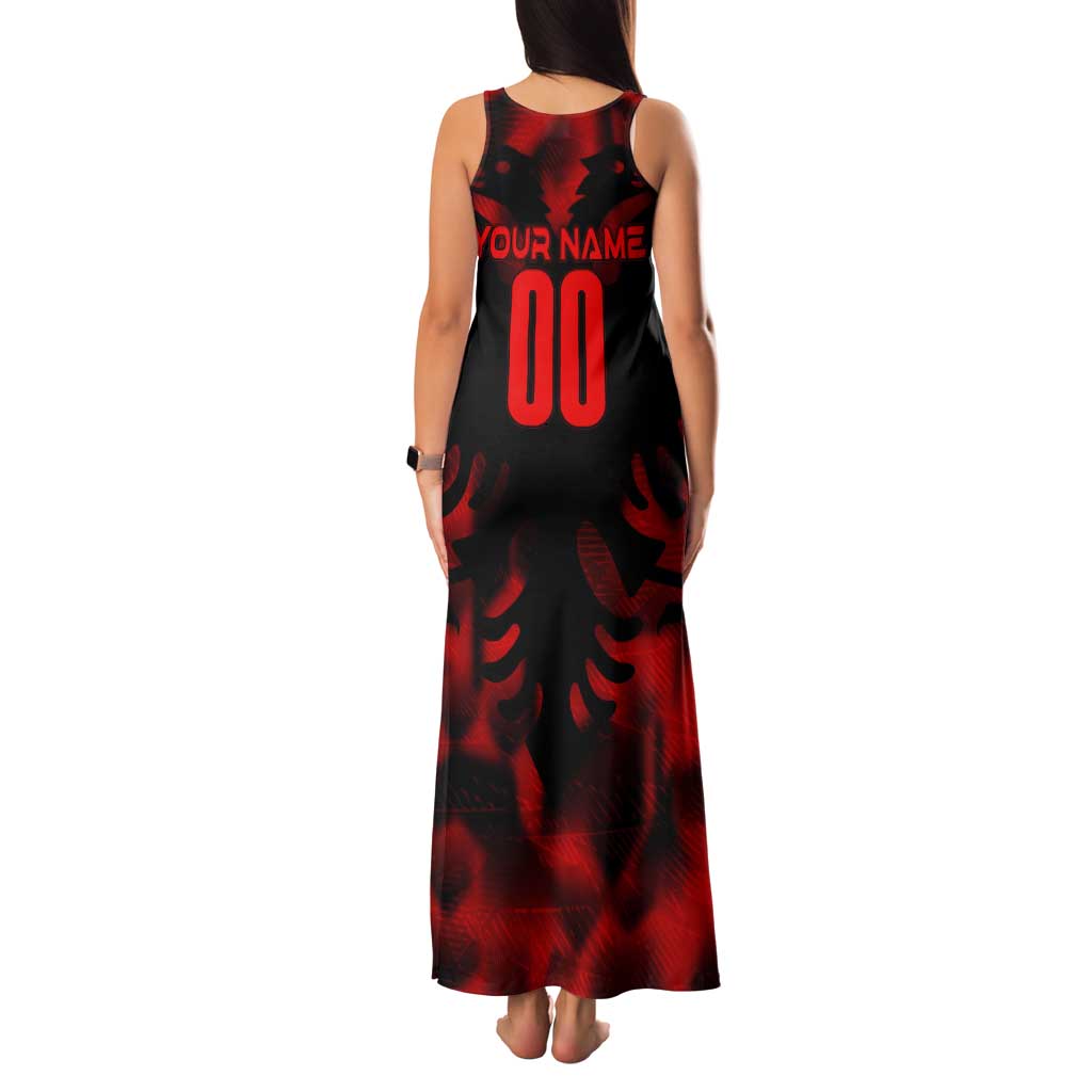 Personalized Albania Football 2024 Tank Maxi Dress Trophy Wing Style - Wonder Print Shop