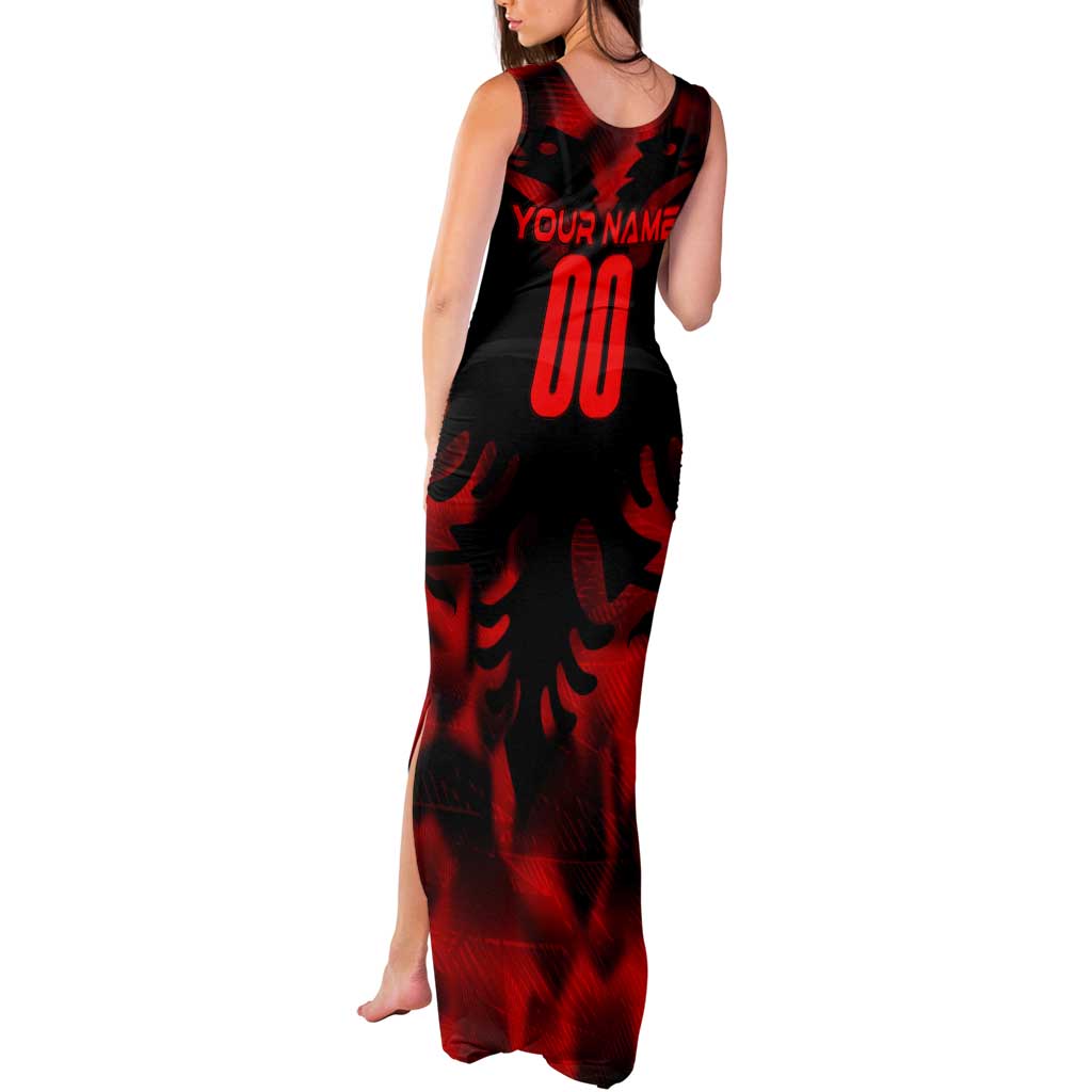Personalized Albania Football 2024 Tank Maxi Dress Trophy Wing Style - Wonder Print Shop