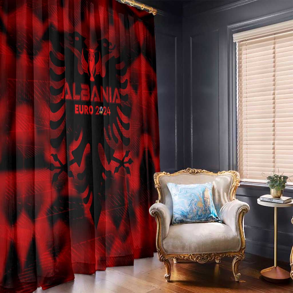 Albania Football 2024 Window Curtain Trophy Wing Style - Wonder Print Shop
