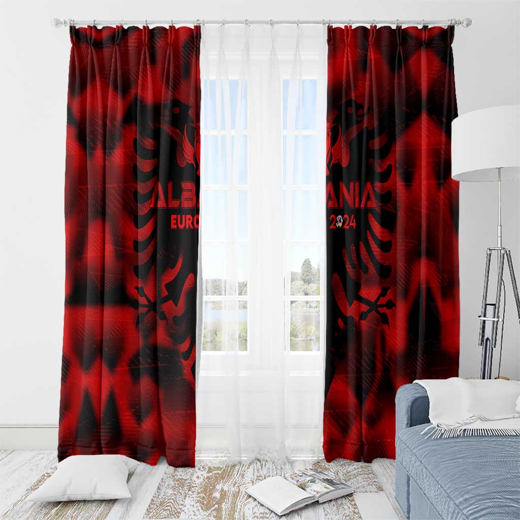 Albania Football 2024 Window Curtain Trophy Wing Style - Wonder Print Shop