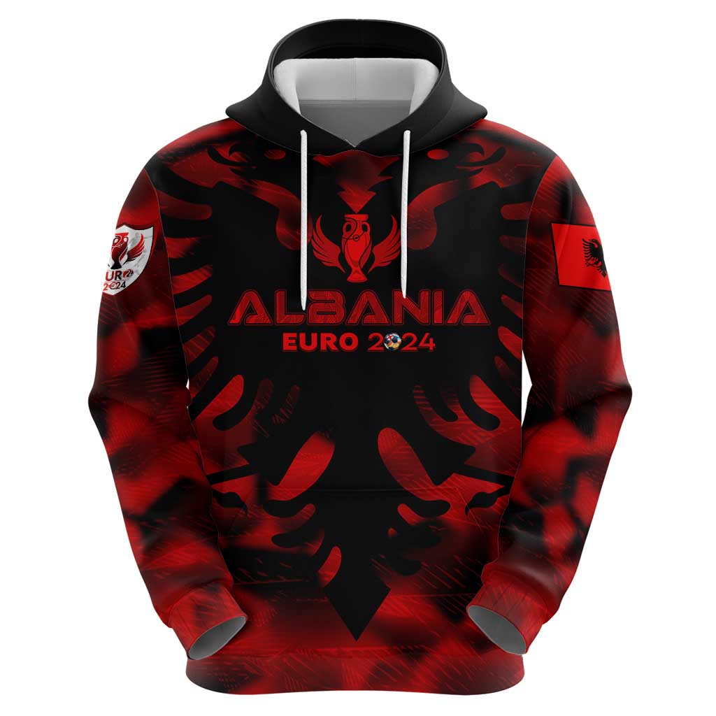 Personalized Albania Football 2024 Zip Hoodie Trophy Wing Style - Wonder Print Shop