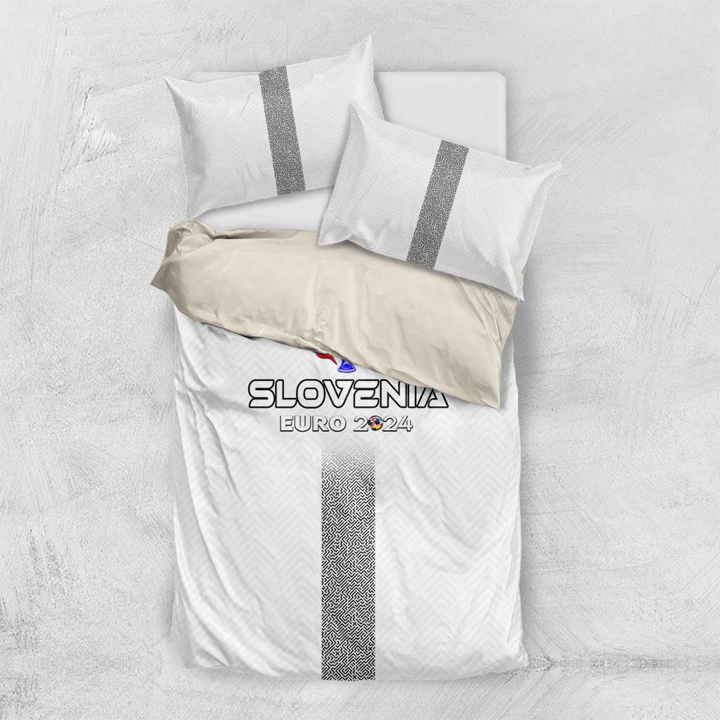 Slovenia Football 2024 Bedding Set Trophy Wing Style - Wonder Print Shop