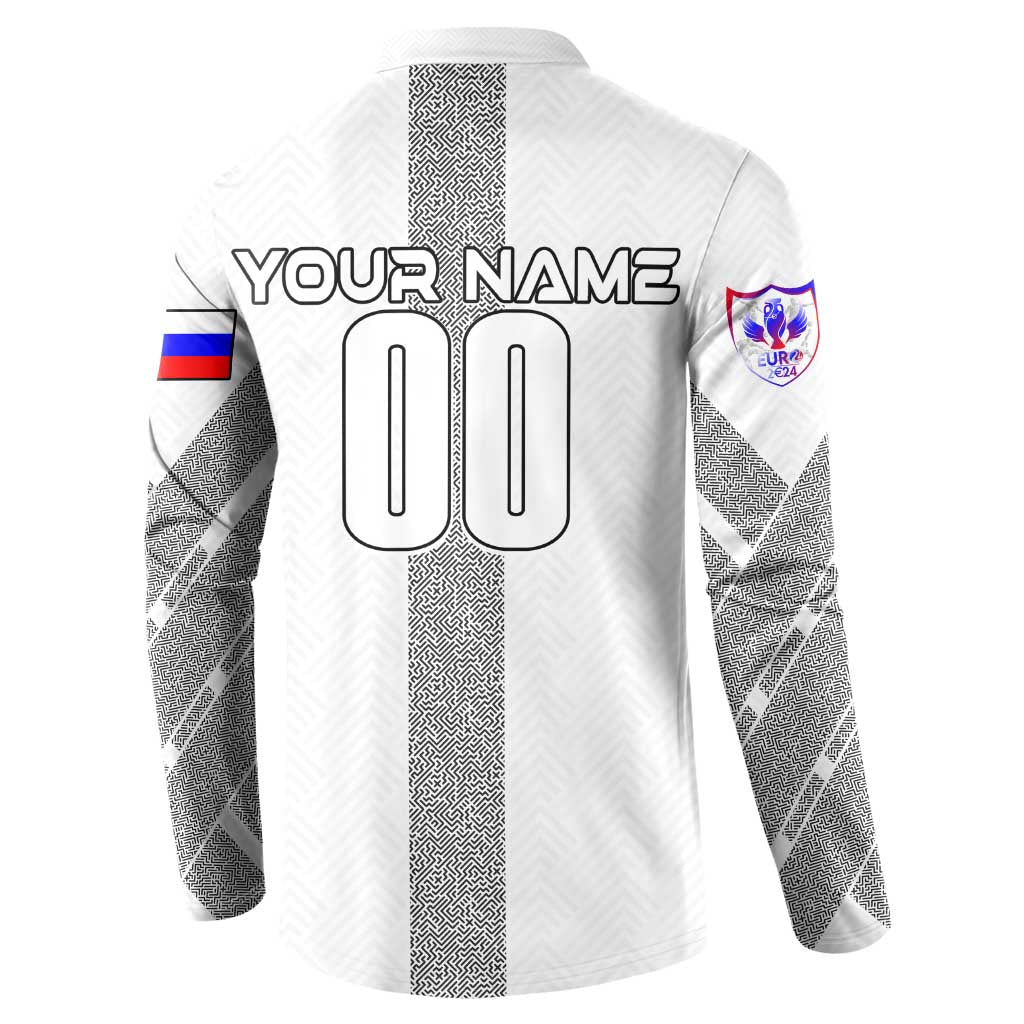 Personalized Slovenia Football 2024 Button Sweatshirt Trophy Wing Style - Wonder Print Shop