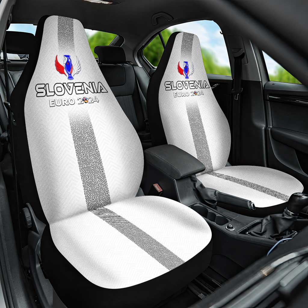 Slovenia Football 2024 Car Seat Cover Trophy Wing Style - Wonder Print Shop