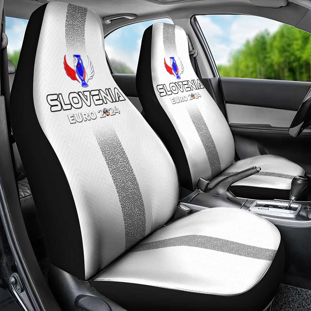 Slovenia Football 2024 Car Seat Cover Trophy Wing Style - Wonder Print Shop