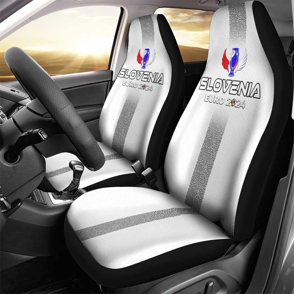 Slovenia Football 2024 Car Seat Cover Trophy Wing Style - Wonder Print Shop
