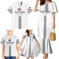 Personalized Slovenia Football 2024 Family Matching Mermaid Dress and Hawaiian Shirt Trophy Wing Style - Wonder Print Shop