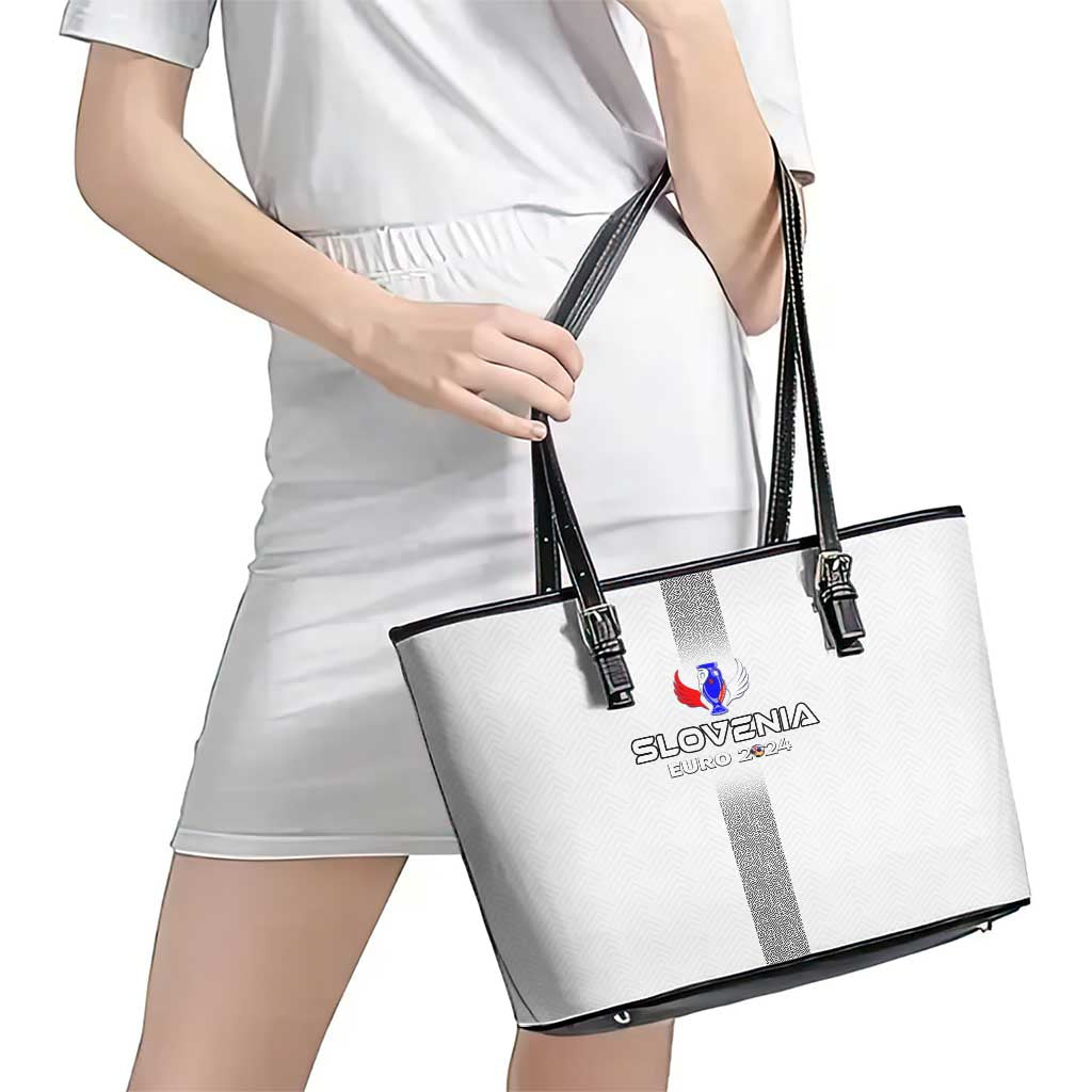 Slovenia Football 2024 Leather Tote Bag Trophy Wing Style - Wonder Print Shop