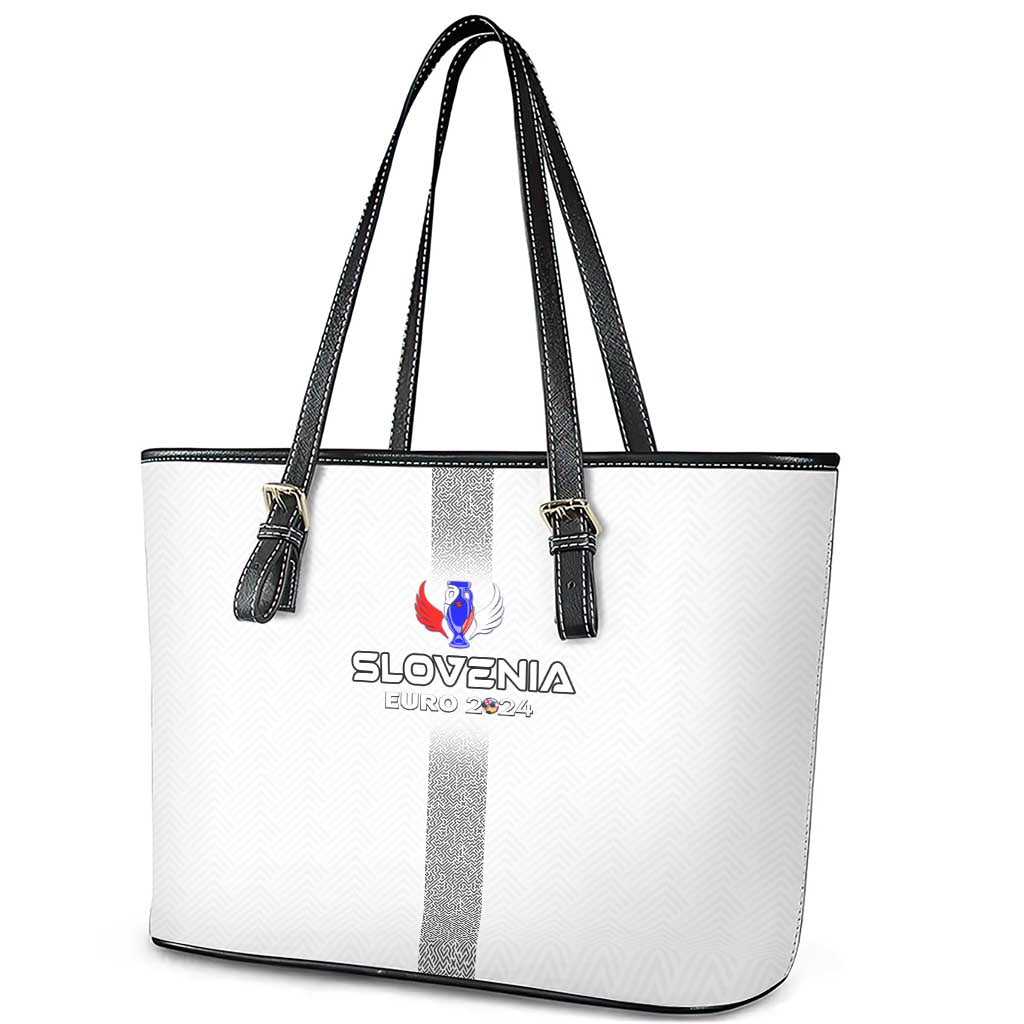 Slovenia Football 2024 Leather Tote Bag Trophy Wing Style - Wonder Print Shop