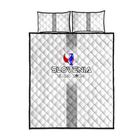 Slovenia Football 2024 Quilt Bed Set Trophy Wing Style - Wonder Print Shop