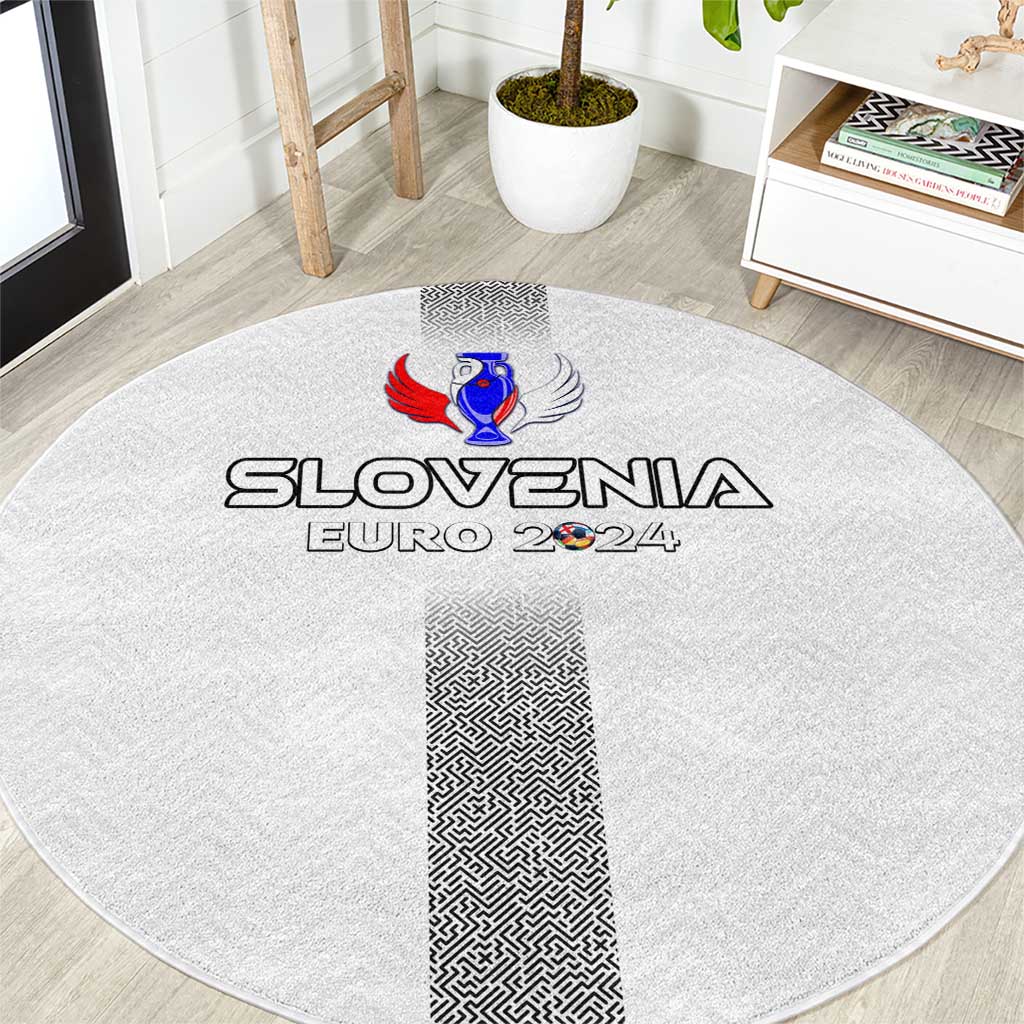 Slovenia Football 2024 Round Carpet Trophy Wing Style