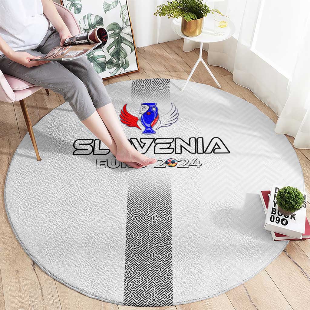 Slovenia Football 2024 Round Carpet Trophy Wing Style