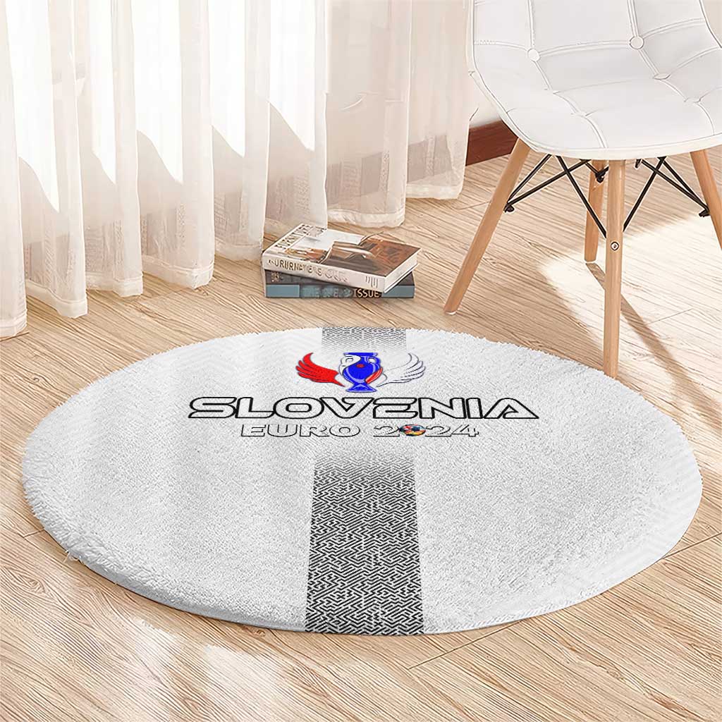 Slovenia Football 2024 Round Carpet Trophy Wing Style