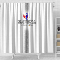 Slovenia Football 2024 Shower Curtain Trophy Wing Style