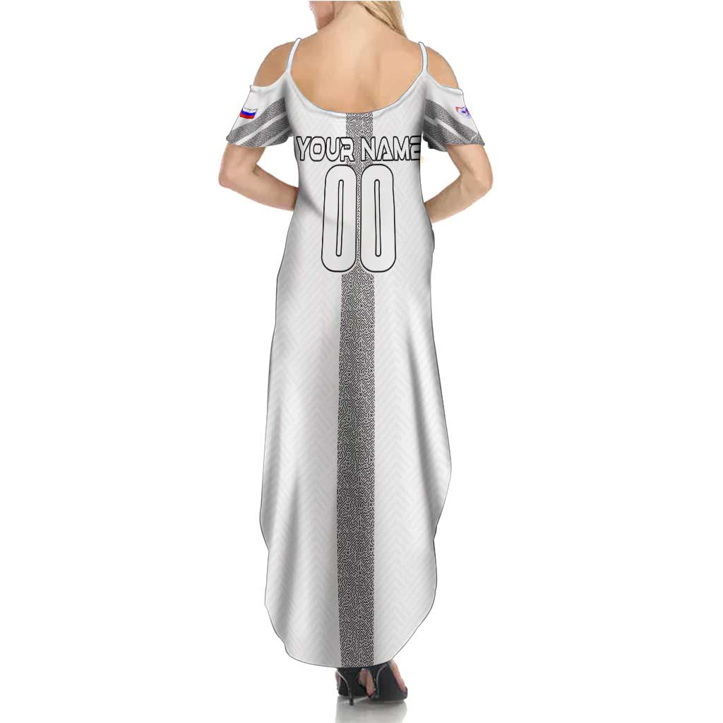 Personalized Slovenia Football 2024 Summer Maxi Dress Trophy Wing Style - Wonder Print Shop