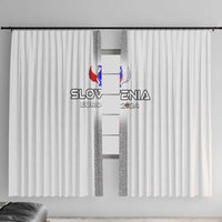 Slovenia Football 2024 Window Curtain Trophy Wing Style - Wonder Print Shop