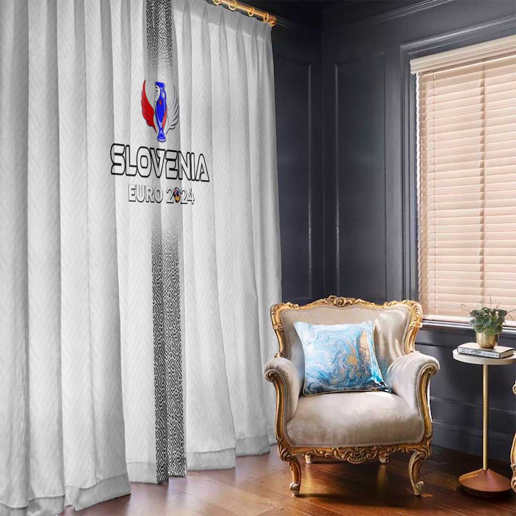 Slovenia Football 2024 Window Curtain Trophy Wing Style - Wonder Print Shop