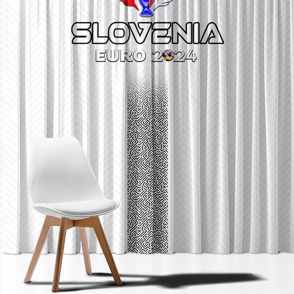 Slovenia Football 2024 Window Curtain Trophy Wing Style - Wonder Print Shop