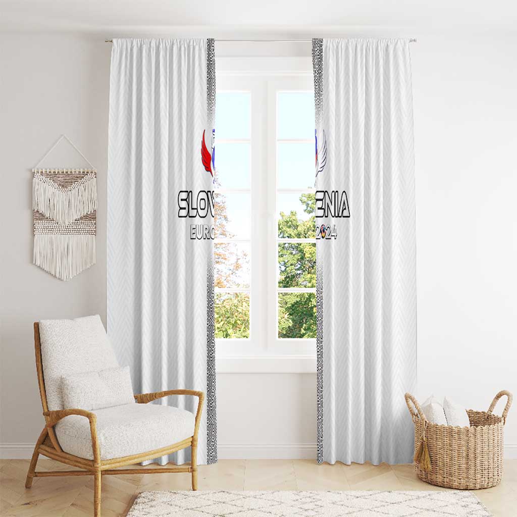 Slovenia Football 2024 Window Curtain Trophy Wing Style - Wonder Print Shop