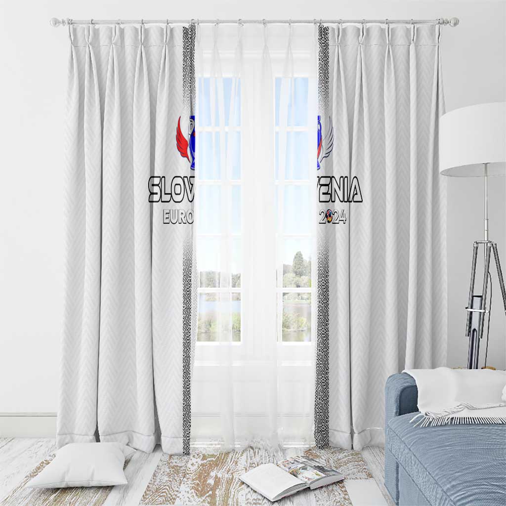 Slovenia Football 2024 Window Curtain Trophy Wing Style - Wonder Print Shop