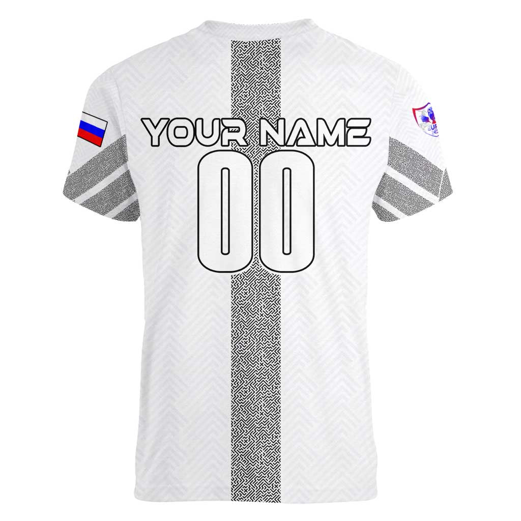 Personalized Slovenia Football 2024 Women V-Neck T-Shirt Trophy Wing Style - Wonder Print Shop