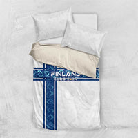 Finland Football 2024 Bedding Set Trophy Wing Style - Wonder Print Shop