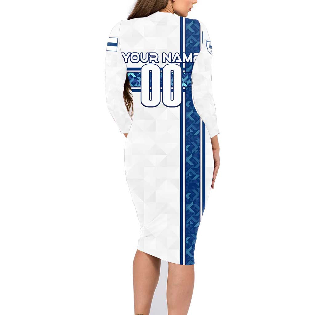 Personalized Finland Football 2024 Family Matching Long Sleeve Bodycon Dress and Hawaiian Shirt Trophy Wing Style - Wonder Print Shop