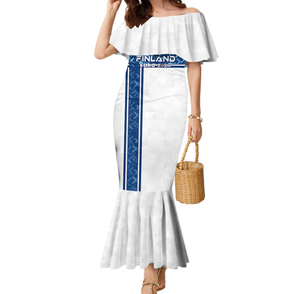 Personalized Finland Football 2024 Family Matching Mermaid Dress and Hawaiian Shirt Trophy Wing Style - Wonder Print Shop