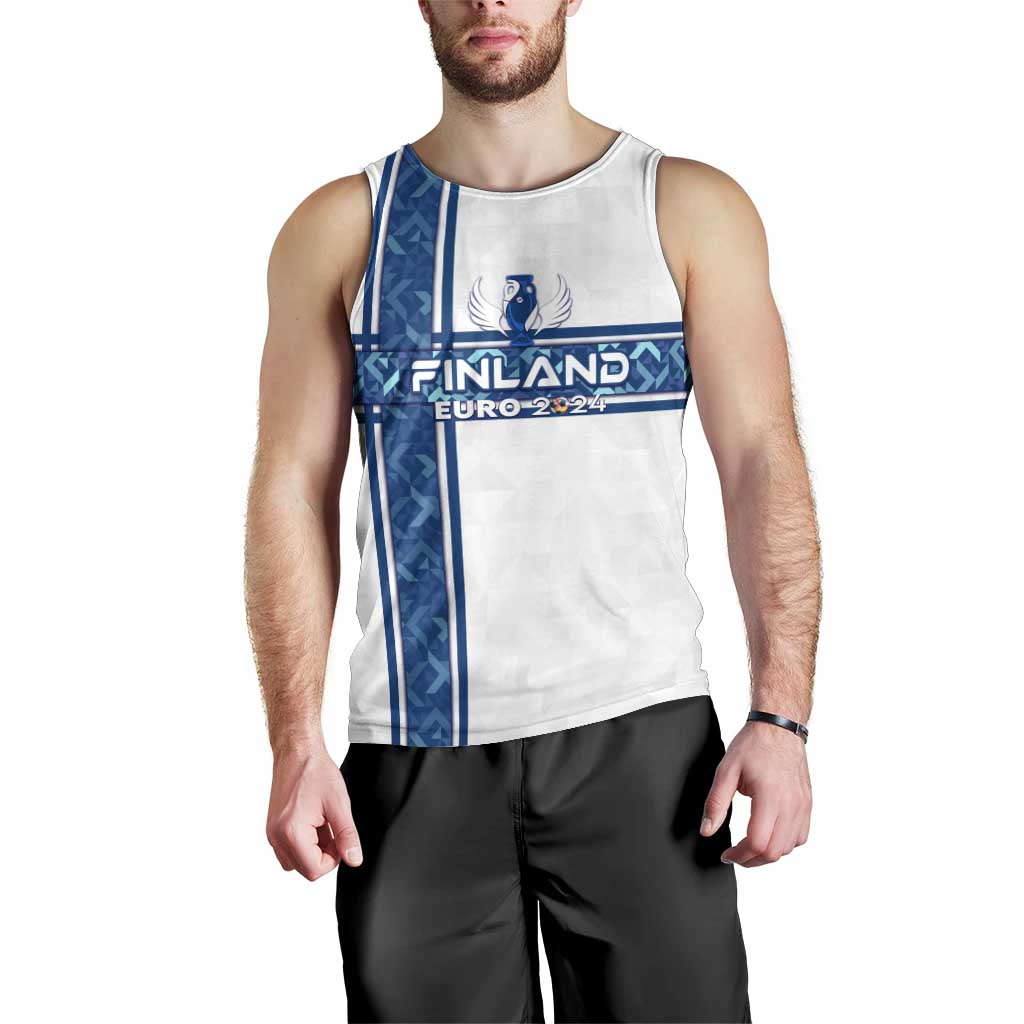 Personalized Finland Football 2024 Men Tank Top Trophy Wing Style - Wonder Print Shop