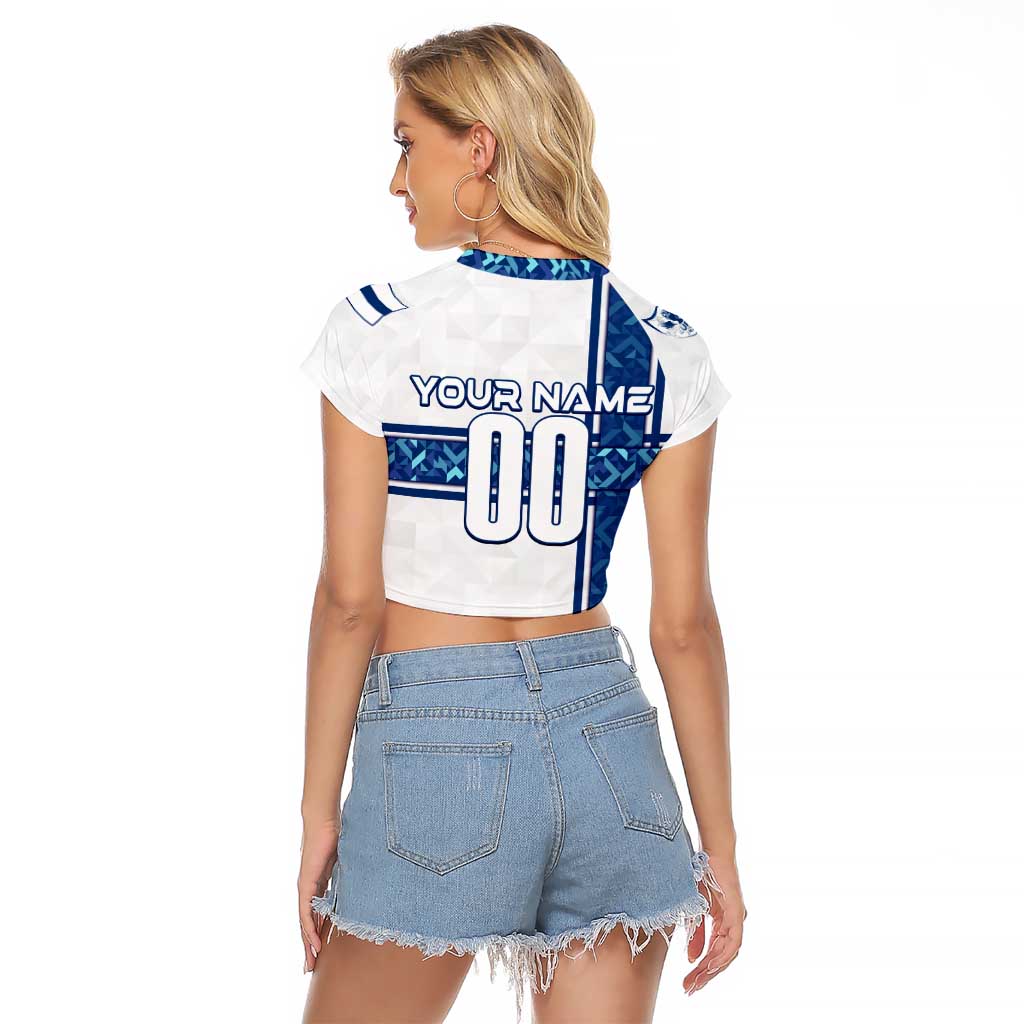 Personalized Finland Football 2024 Raglan Cropped T Shirt Trophy Wing Style - Wonder Print Shop