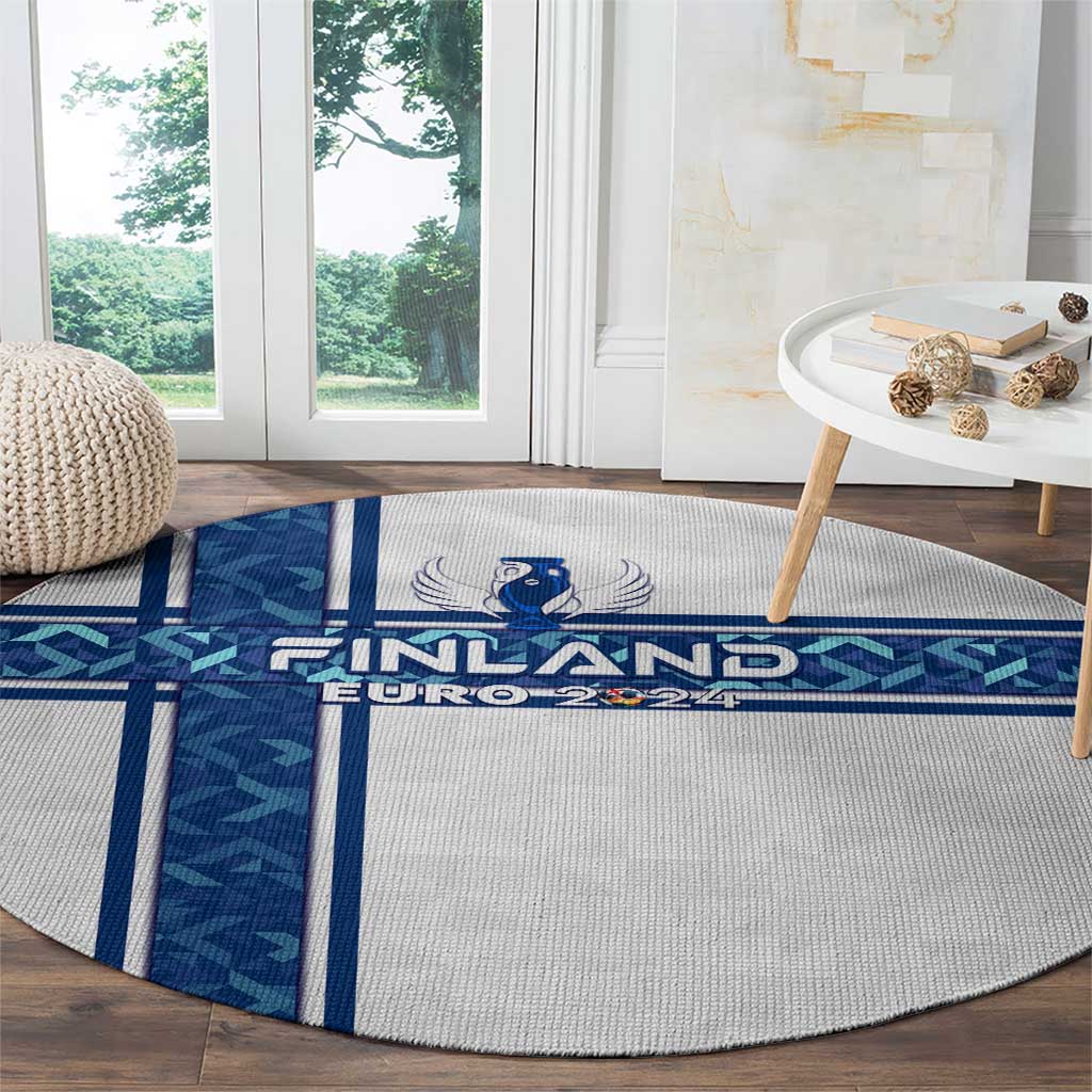 Finland Football 2024 Round Carpet Trophy Wing Style