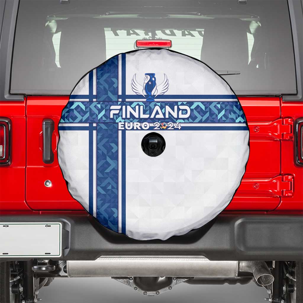 Finland Football 2024 Spare Tire Cover Trophy Wing Style - Wonder Print Shop