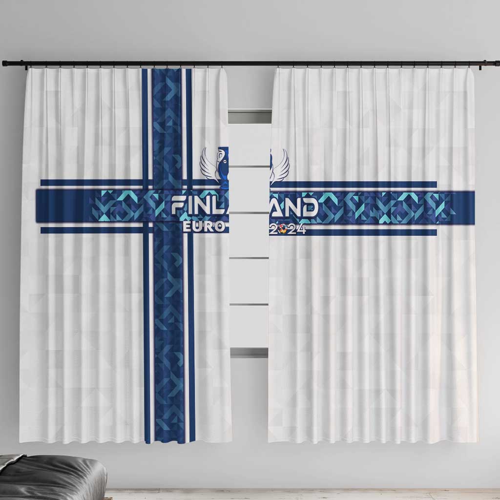 Finland Football 2024 Window Curtain Trophy Wing Style - Wonder Print Shop