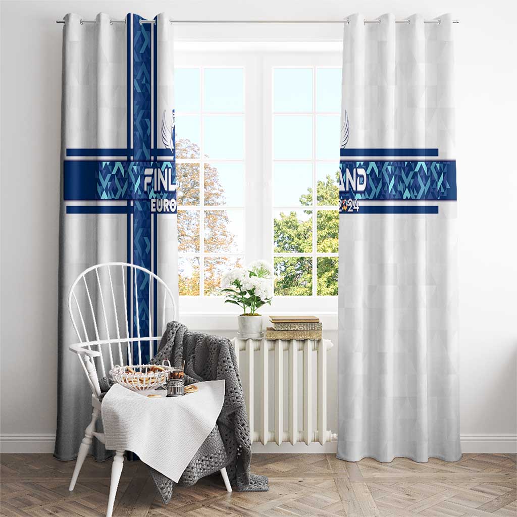 Finland Football 2024 Window Curtain Trophy Wing Style - Wonder Print Shop
