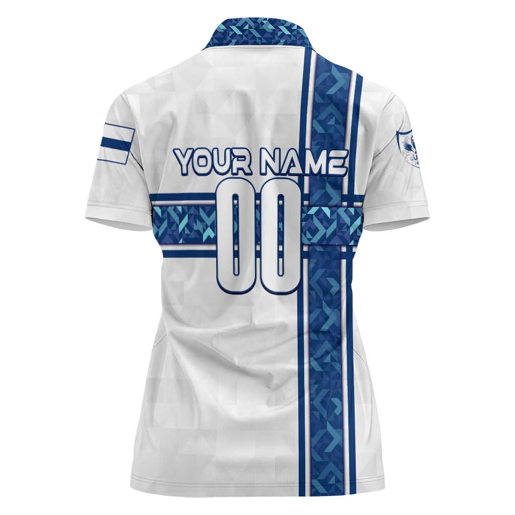 Personalized Finland Football 2024 Women Polo Shirt Trophy Wing Style - Wonder Print Shop
