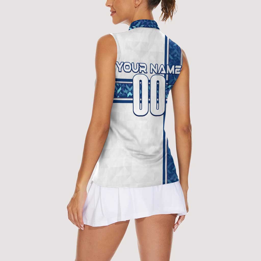 Personalized Finland Football 2024 Women Sleeveless Polo Shirt Trophy Wing Style - Wonder Print Shop