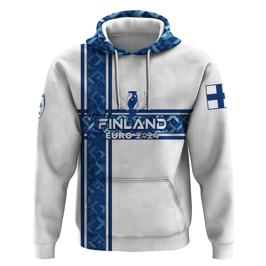 Personalized Finland Football 2024 Zip Hoodie Trophy Wing Style - Wonder Print Shop