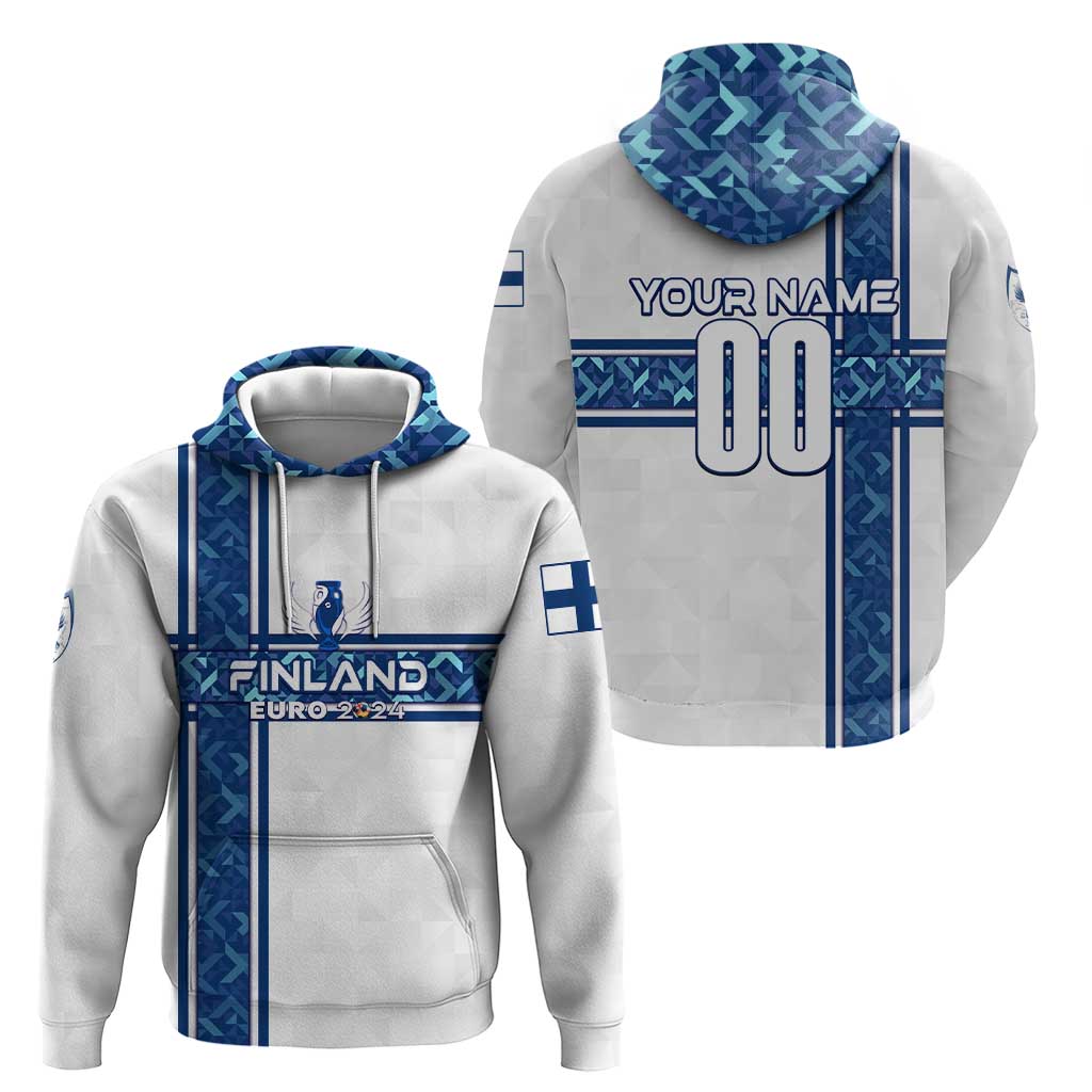 Personalized Finland Football 2024 Zip Hoodie Trophy Wing Style - Wonder Print Shop